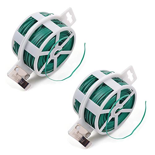 KLOUD City 2 Reels 328 Feet (100m) Green Multi-Function Sturdy Garden Plant Twist Tie …