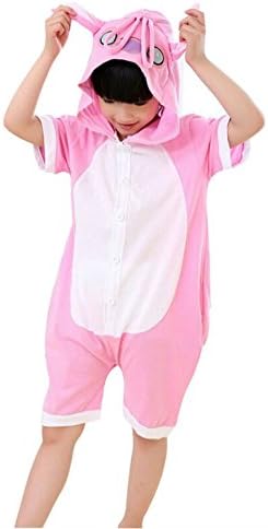 DuoRonMi Summer Kid Short Sleeve Anime Sleeping Wear (100#(For height 3'5.3"-3'10.8"), Pink )