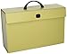 Smead Portable Expanding File Box, 19 Pockets, Blank Tabs, Printed Labels, Latch Closure, Legal Size, Blue (70806)