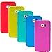 Galaxy S6 Case, Wisdompro Bundle of 5 Pack Clear Jelly [Thin][Ultra Slim] Soft TPU Gel Protective Case Covers (Blue, Aqua Blue, Hot Pink, Yellow, Red) for Samsung Galaxy S6