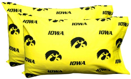 College Covers Iowa Hawkeyes Pair of Solid Pillowcase, Standard