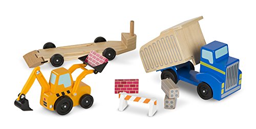 Melissa & Doug Dump Truck & Loader Wooden Play Set