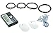 AnE Toys Adjustable Custom Fit Electro Sex Electrastim Electro-Sex for Men 4 Piece Electrosex Erection Rings with Travel Kit (Includes 2 Sex Toy Condoms, 2 electrodes and PU Leather Travel case