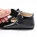 BENHERO Baby Girls Mary Jane Flats with Bowknot Non-Slip Toddler First Walkers Princess Dress Shoes (6-12 Months M US Infant, D-Black)