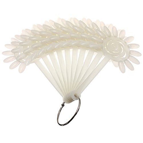 Nail Art Polish Fan Board Display Practice Sticks Flower Shaped Swatches Colour Palette (Natural)