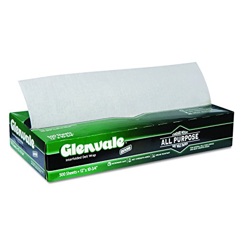 Glenvale G12 Interfolded Medium Weight Dry Waxed Deli Paper, 10.75