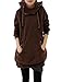 Allegra K Women Winter Novelty Prints Pockets Front Lined Hoodie