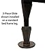 Home Paradise Steel Stem Plastic Bed Frame Feet | Sturdy Bed Frame Legs | Set of 4 | Protect Your Floor by Changing Your Bed Wheels with These Bed Frame Glide | Dark Brown | Set of 4