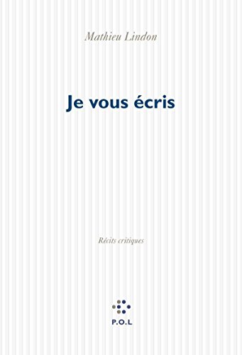 Je vous écris
