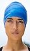Olympian Swim Caps for Women with Long Hair, One Size Fits All, Soft Silicone, (Blue)