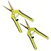 The Relaxed Gardener Gardening Scissors Set - Curved and Straight Titanium Coated Blade Micro Tip Pruning Shears - Super Sharp Trimmers for Plants with Anti-Rust Coating