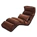 Giantex Folding Lazy Sofa Chair Stylish Sofa Couch Beds Lounge Chair W/Pillow (Coffee)
