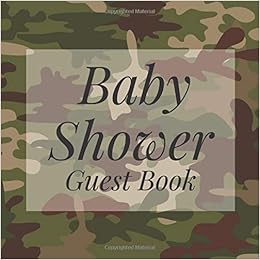 Baby Shower Guest Book Green Khaki Camouflage Camo Military Theme