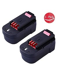 VINIDA - Pack de 2 pilas HPB18 3.0 Ah de repuesto para Black and Decker Ni-CD 18 V HPB18-OPE 244760-00 A1718 FSB18 FEB180S A18 FS18FL Firestorm inalámbricas