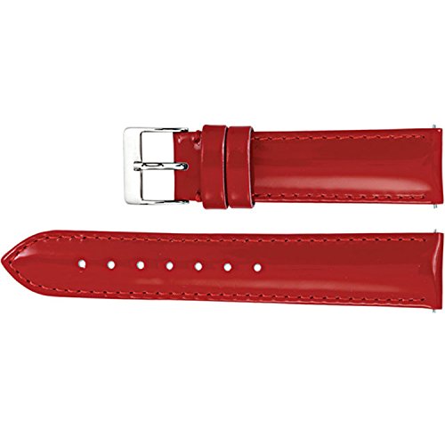 Ladies Regular 12mm Red Patent EZ-Change Genuine Leather Padded Watch Strap
