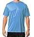 Hardcore Mens Rash Guard Surf Swim Shirt Water Sports SPF Protection Loose Fit Light Blue