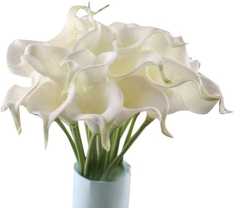 Leegoal Calla Lily Bridal Wedding Bouquet 20 head Latex Real Touch Flower Bouquets