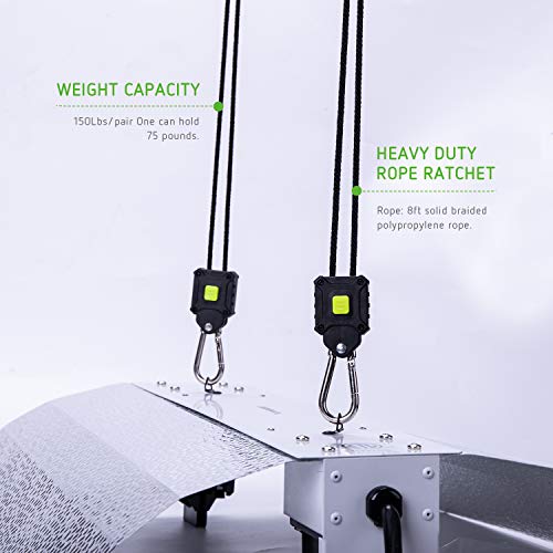image for VIVOSUN 1-Pair 1/8 inch Rope Hanger Improved Design, More Convenience 
