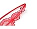 Garmol Women Lingerie Lace Bodysuit Deep V Neck Dobby Mesh Body Suits Teddy (Red, Large)