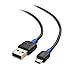 Cable Matters 2-Pack USB to Micro USB Cable (Micro USBCharging Cable) in Black 6 Feet