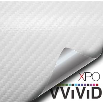 VViViD XPO White Carbon Fiber Car Wrap Vinyl Roll with Air Release Technology (3ft x 5ft)