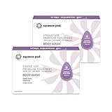 Squeeze Pod Travel Body Wash - 20 Single Use Pods - Sulfate Free, Leak Proof, TSA Approved Travel Size Bath Soap made with Natural Ingredients - Best for Airline Traveling, Camping & Gym Bags BW07