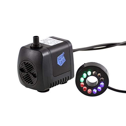 GBGS-15W-800Lh-12-Colored-LEDs-Light-Submersible-Fountain-Fish-Aquarium-Water-Pump