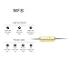 Ectreme Wired Metal in Ear Headphones, Noise Isolating Stereo Bass Earphones with Mic (Gold)