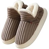Caistre Women Men Ankle Bootie Slipper Plush Warm Indoor Outdoor Shoes Comfy Fleece Lined Memory Foam Slipper with Anti-Slip Sole