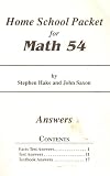 Home School Packet for Math 54: Answers
