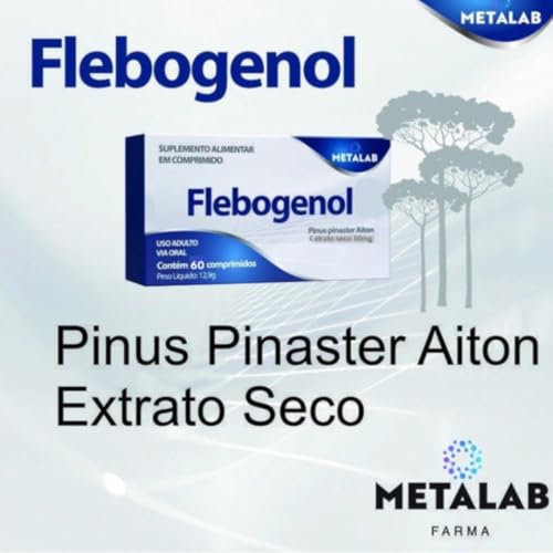 Pinus Pinaster Flebogenol 50mg Combo 3 Caixas C/60comp, Picnogenol, similar Flebon