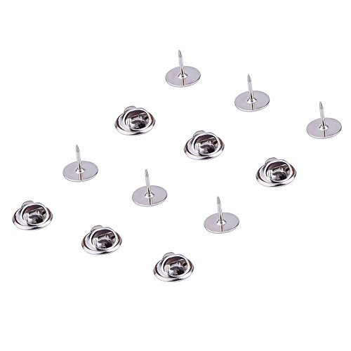 eBoot 25 Pieces Tie Tacks Blank Pins with Clutch Back