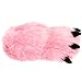 Funziez! Fuzzy Bear Feet Slippers Womens & Mens, Funny Indoor House Shoes, Animal Stocking Stuffer, Gift Holiday Christmas Hanukkah - Medium - Pink