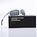 LUOMON Mens Sports Polarized Sunglasses Silver Frame/Grey Lens UV Protection Sunglasses for Men 8177