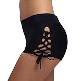 FanShou Women Sporty Tankini Swimsuit Boyshort Swim Bottom Lace Up Board Short