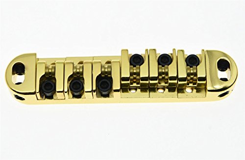 KAISH LP Guitar Tune-o-Matic Roller Saddle Roller Bridge Fits Les Paul SG Gold
