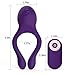 Vibrating Cock Ring Couples Vibrator with 10 Powerful Vibration Modes, Waterproof Multifunctional G Spot Vibe Nipple Massager Rechargeable Penis Vibrator Perineum Stimulator for Man Couples Play
