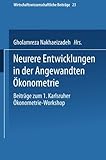 Image de Neurere Entwicklungen in der Angewandten Ökonometrie (Wirtschaftswissenschaftliche Beiträge) (German Edition)