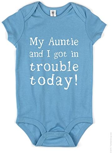 Southern Designs My Auntie and I Got In Trouble Today Onesie Baby Clothing - Niece Nephew Apparel
