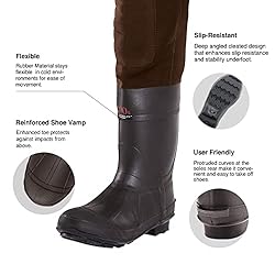 TIDEWE Neoprene Waders, Cleated Bootfoot Men Chest