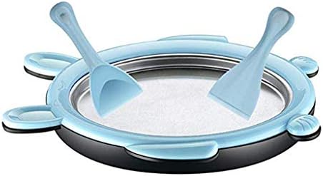 Saying Fried Ice Tray, Mini Ice Cream Maker Fried Ice Machine Tray Home Ice Cream Maker Mat, Suitable For Parties/Party, It Will Be The Favorite Of Family/Friends/Children (29x24cm) (Blue)