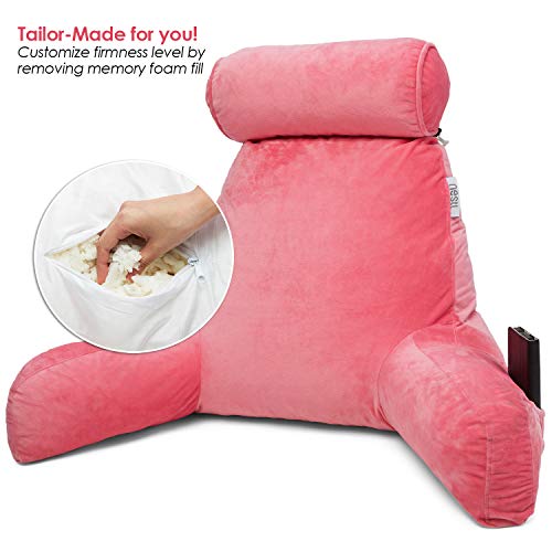 nestl Reading Pillow, Includes 1 Extra Large Bed Rest Pillow with Arms