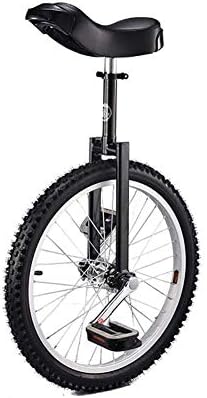 WangLei Balanced Sports Car, Unicycle Unicycle 16 Inch / 18 Inch / 20 Inch Child Adult Sports Unicycle, Acrobatics, Single Fitness Bike Balance (5 Color Options) (Color : Black, Size : 16 inches)
