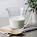 Home Essentials Glass Liquid Measuring Cup With Large Handle - Large Print Measurements for Easy Visibility, Baking, Cooking, Pouring Liquid - 32oz, Clear