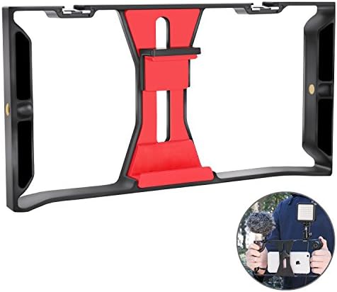 Smartphone Video Rig - TWZ Filmmaking Recording Vlogging Rig Case with Hot Shoe Mount for Video Maker Filmmaker Videographer, Fits all Phones