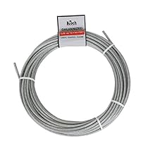 Koch A41134 7 x 7 Pre-cut Vinyl Coated Galvanized Wire Rope Cable 1/8-3/16-Inches by 50-Feet, Coil, Clear