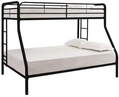 Metal-Bunk-Bed-Twin-over-Full-Bunk-Beds-Kids-Teens-Dorm-Bedroom-Furniture-NEW