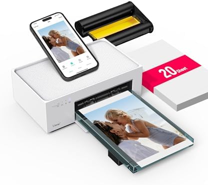 Liene 4x6'' Photo Printer, Wi-Fi Picture Printer, 20 Sheets, Full
