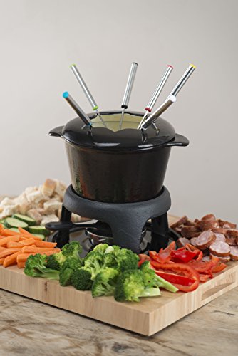 Kitchencraft Masterclass Cast Iron Meat/cheese/chocolate Fondue Set, 21 x 18cm - Thumbnail 3