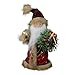 Kurt Adler 10-Light Burgundy and Brown Santa Treetop, 10-Inch